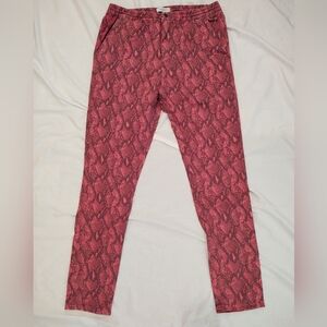 Urban Outfitters Neon Pink Snake Print Pants Sz XL